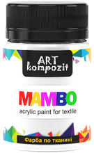 Load image into Gallery viewer, mambo acrylic paint for textiles, metallic and fluorescent colours white