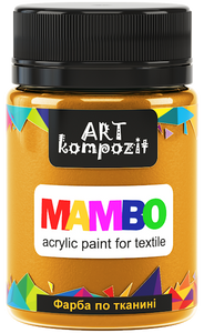 mambo acrylic paint for textiles, metallic and fluorescent colours ochre yellow