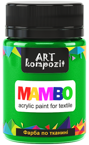 mambo acrylic paint for textiles, metallic and fluorescent colours yellow-green