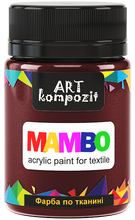 Load image into Gallery viewer, mambo acrylic paint for textiles, metallic and fluorescent colours umber burnt