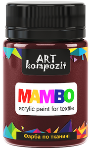 mambo acrylic paint for textiles, metallic and fluorescent colours umber burnt