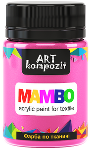 mambo acrylic paint for textiles, metallic and fluorescent colours pink peach
