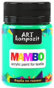 mambo acrylic paint for textiles, metallic and fluorescent colours fluorescent green