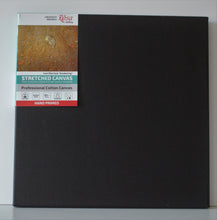 Load image into Gallery viewer, black stretched cotton canvas, triple primed gesso, artist, best quality