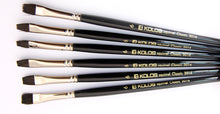Load image into Gallery viewer, squirel flat brush classic 3016, short handle kolos, quality artist brushes