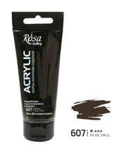 Load image into Gallery viewer, professional rosa gallery acrylic paint 60ml, all colours available van dik brown