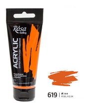 Load image into Gallery viewer, professional rosa gallery acrylic paint 60ml, all colours available cadmium orange