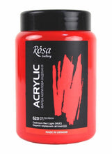 Load image into Gallery viewer, professional rosa gallery acrylic paints 400ml, vibrant artist level colours cadmium red light
