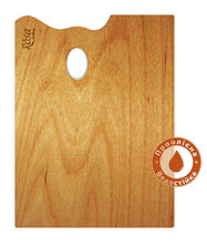 Load image into Gallery viewer, rectangular wood palette 20x30cm water resistant veneer rosa gallery