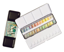 Load image into Gallery viewer, renesans extra-fine watercolour box sets renesans half pans set 24 colors
