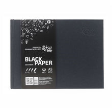Load image into Gallery viewer, sketchbooks black paper, 96 pages, high quality, 80 grams/m2, drawing, painting a5 horizontal