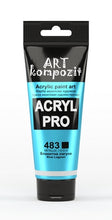 Load image into Gallery viewer, acrylic paint art kompozit, 75ml, 60 professional artist colours blue lagoon