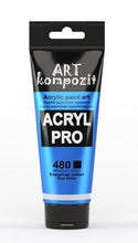 Load image into Gallery viewer, acrylic paint art kompozit, 75ml, 60 professional artist colours blue shine
