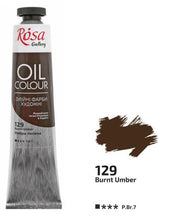Load image into Gallery viewer, oil paint 45 ml tubes rosa gallery, professional artist colors, several colors burnt umber