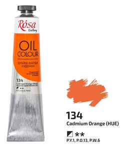 oil paint 45 ml tubes rosa gallery, professional artist colors, several colors cadmium orange