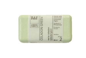 r & f encaustic paints 40 ml celadon green