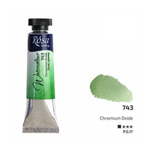 Load image into Gallery viewer, watercolour paint tubes 10ml, professional rosa gallery, clear & vibrant colors chromium oxide