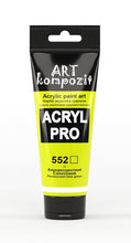 Load image into Gallery viewer, acrylic paint art kompozit, 75ml, 60 professional artist colours fluorescent lime green
