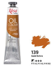 Load image into Gallery viewer, oil paint 45 ml tubes rosa gallery, professional artist colors, several colors gold ochre
