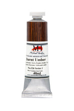 Load image into Gallery viewer, michael harding handmade oil paints 40 ml burnt umber