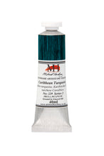 Load image into Gallery viewer, michael harding handmade oil paints 40 ml caribbean turquoise
