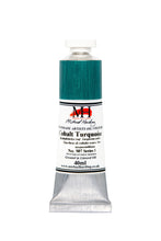 Load image into Gallery viewer, michael harding handmade oil paints 40 ml cobalt turquoise