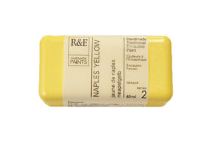r & f encaustic paints 40 ml naples yellow