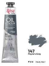 Load image into Gallery viewer, oil paint 45 ml tubes rosa gallery, professional artist colors, several colors payne&#39;s grey
