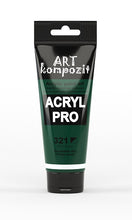 Load image into Gallery viewer, acrylic paint art kompozit, 75ml, 60 professional artist colours phthalo green