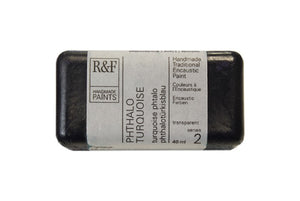 r & f encaustic paints 40 ml phthalo turquoise