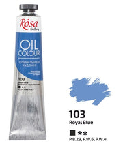 Load image into Gallery viewer, oil paint 45 ml tubes rosa gallery, professional artist colors, several colors royal blue