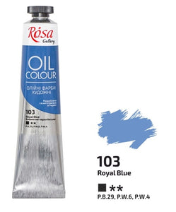 oil paint 45 ml tubes rosa gallery, professional artist colors, several colors royal blue