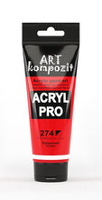 Load image into Gallery viewer, acrylic paint art kompozit, 75ml, 60 professional artist colours scarlet