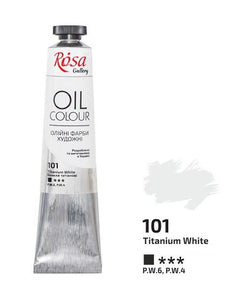 oil paint 45 ml tubes rosa gallery, professional artist colors, several colors titanium white