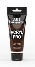 Load image into Gallery viewer, acrylic paint art kompozit, 75ml, 60 professional artist colours umber burnt