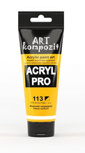 Load image into Gallery viewer, acrylic paint art kompozit, 75ml, 60 professional artist colours yellow medium