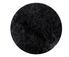 Load image into Gallery viewer, wool felting, roving, needle, natural fibers, rosa talent, 33 colours, 10 grams black