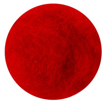 Load image into Gallery viewer, wool felting, roving, needle, natural fibers, rosa talent, 33 colours, 10 grams bright red