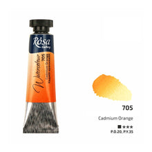 Load image into Gallery viewer, watercolour paint tubes 10ml, professional rosa gallery, clear & vibrant colors cadmium orange