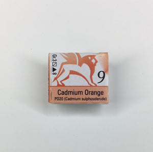 renesans watercolours aquarelle half pan 1,5 ml cadmium orange