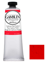 Load image into Gallery viewer, gamblin artist grade oil colors 37ml tubes cadmium red medium #5