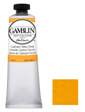 Load image into Gallery viewer, gamblin artist grade oil colors 37ml tubes cadmium yellow deep #4