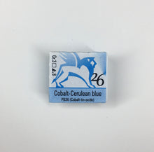Load image into Gallery viewer, renesans watercolours aquarelle half pan 1,5 ml cobalt ceruleum blue
