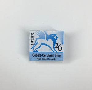 renesans watercolours aquarelle half pan 1,5 ml cobalt ceruleum blue