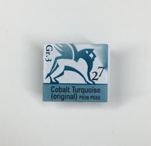 Load image into Gallery viewer, renesans watercolours aquarelle half pan 1,5 ml cobalt turquoise