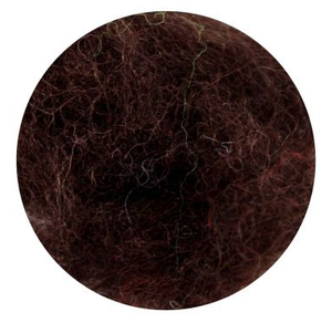 wool felting, roving, needle, natural fibers, rosa talent, 33 colours, 10 grams dark brown