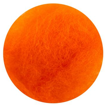 Load image into Gallery viewer, wool felting, roving, needle, natural fibers, rosa talent, 33 colours, 10 grams dark orange