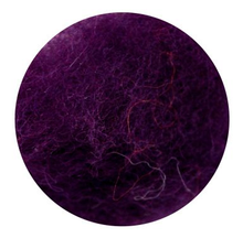 Load image into Gallery viewer, wool felting, roving, needle, natural fibers, rosa talent, 33 colours, 10 grams dark violet