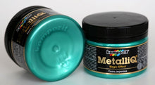 Load image into Gallery viewer, metalliq acrylic enamel, metallic colours 100g emerald