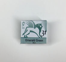 Load image into Gallery viewer, renesans watercolours aquarelle half pan 1,5 ml emerald green